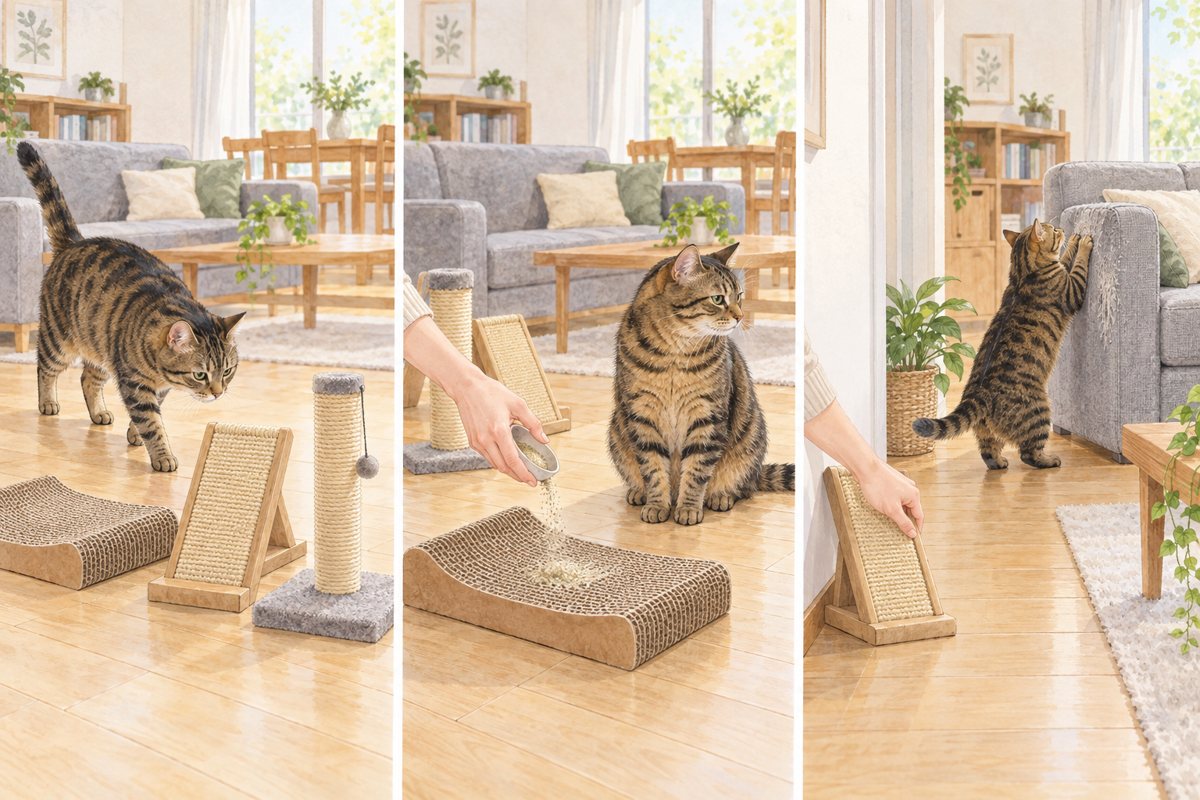 買い直す・マタタビをまく・置き場所を変える